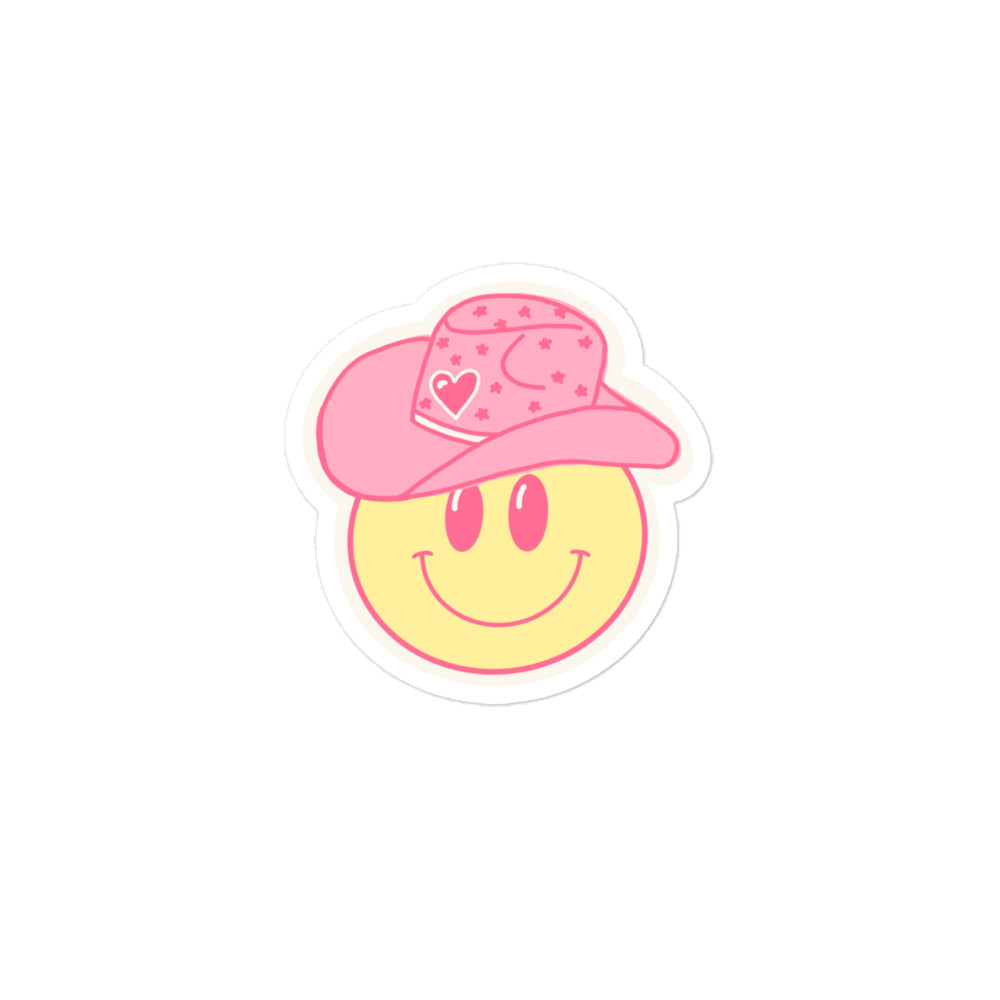 Smiley Cowgirl Sticker