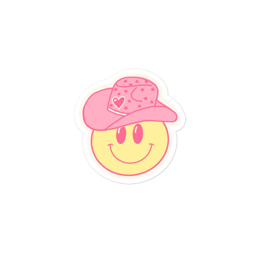 Smiley Cowgirl Sticker