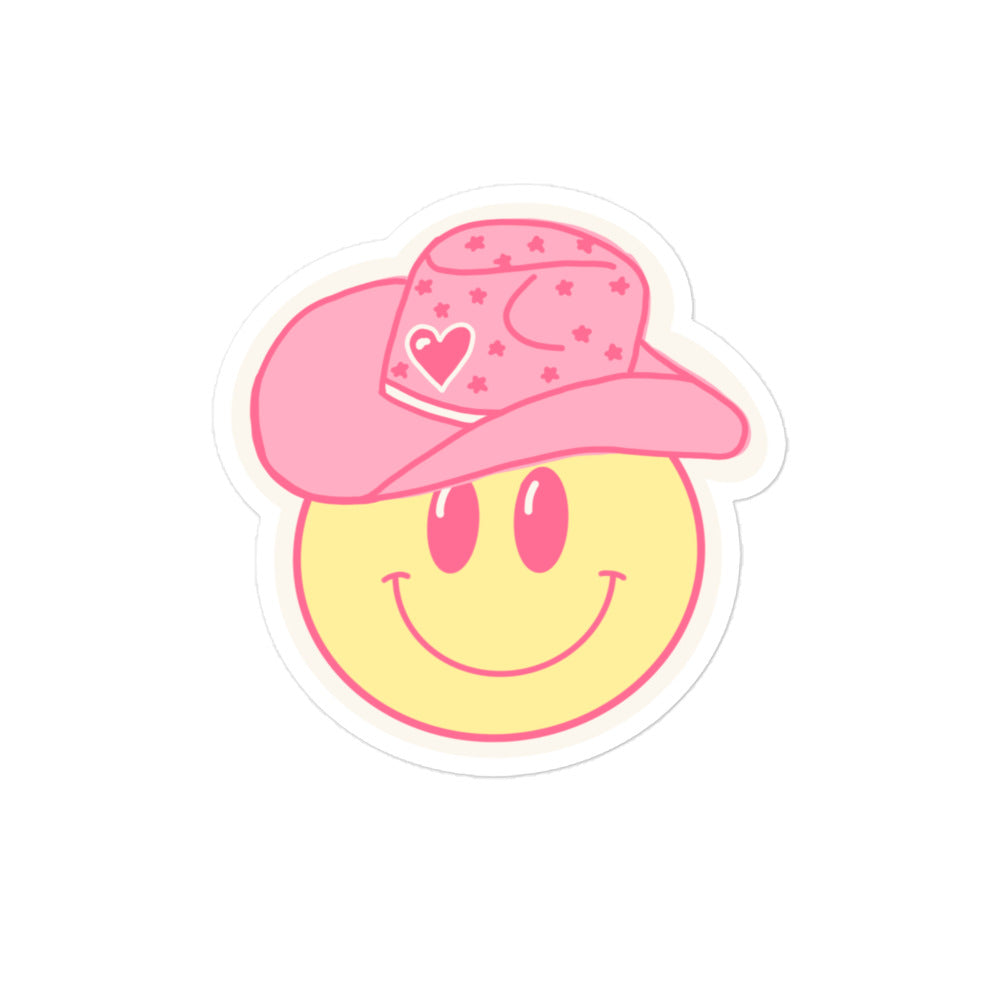 Smiley Cowgirl Sticker