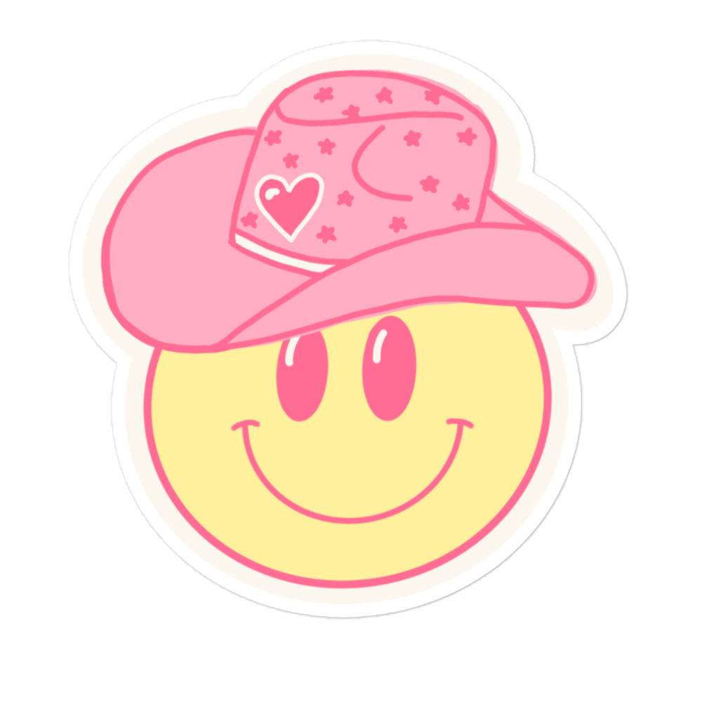 Smiley Cowgirl Sticker